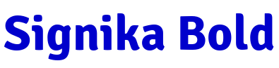 Signika Bold font